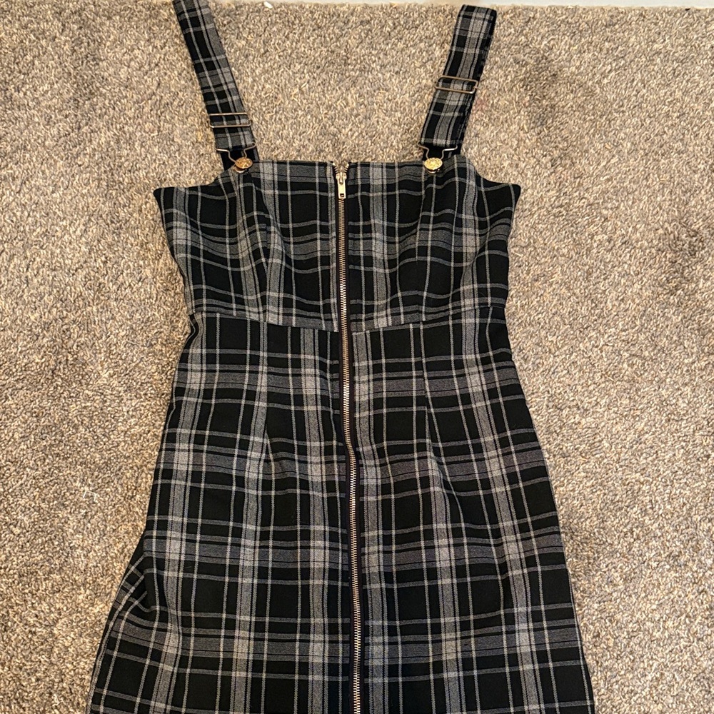 Forever 21 Black and Gray Plaid Mini Dress